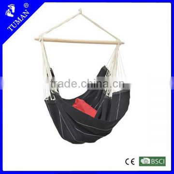 Patio Fabric Rocking Hammock Black Hanging Swing Chair