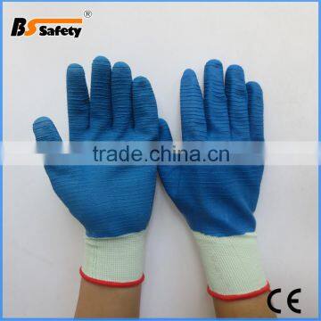 BSSAFETY cheap cotton knit latex coating industrial safety glove