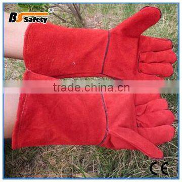 BSSAFETY Cheap Leather Welding Industrial Work Glove photo-3