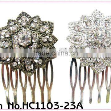 Hot sale!!! fashion hair combs with rhinestones