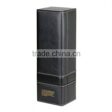 Chinese factories wholesale custom luxury single bottled wine box, leather black fashion beautiful gift box