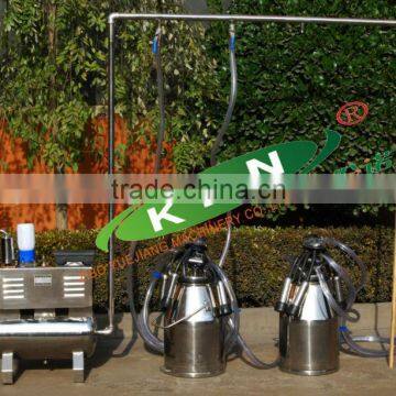 KLN Brand pipeline type milking machine with two buckets