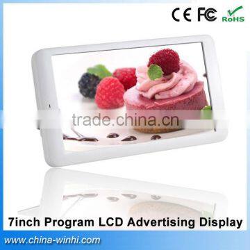 In store shelf lcd display battery powered memory on tv 7 inch car tv monitor with usb