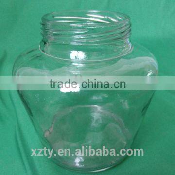 1 L wide mouth glass pickle bottle with screw lid