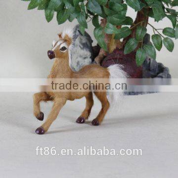 Flocked Forest Animals Lifelike Toy Horses
