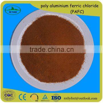 Water treatment flocculant poly aluminium ferric chloride / PAFC with high quality