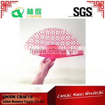 bamboo ribs custom logo foldable cheap paper hand fan