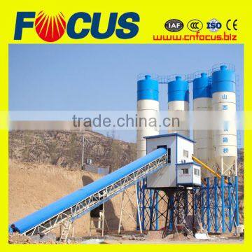 Factory Sales Hzs90 Fixed Concrete Batching Plant, Flat Belt Concrete Mixing Plant