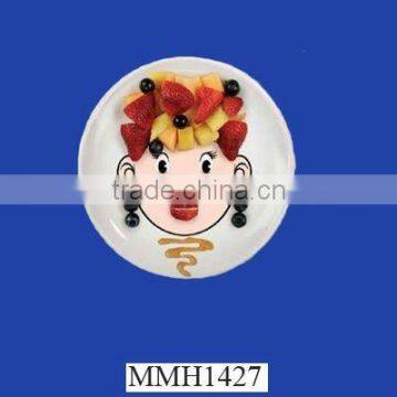 Cute Food Face Kids Ceramic Plate
