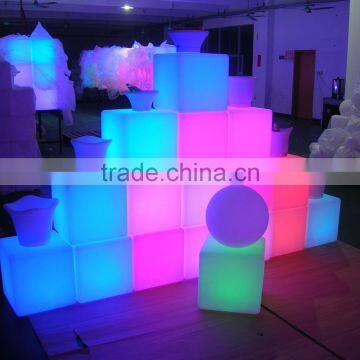 Remote Control LED Lighting Chair PE Plastic Led Funny Bar Stool photo-5
