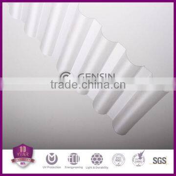 0.8mm Thickness Frosted Polycarbonate Corrugated Roofing Panel Polycarbonate Wave Sheet PC Skylight Sheet UV Coating 1032mm photo-5