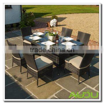 Rattan Texas Rectangular 6 Seater Set Dining Set