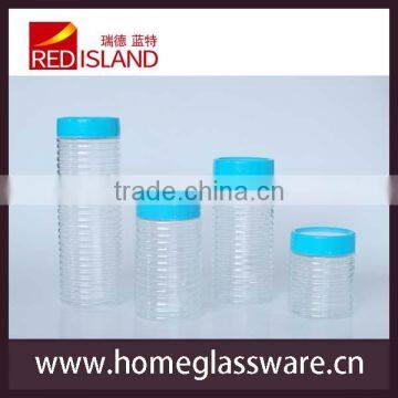Machine Made Glass Jar With Plastic Screw Top Lid photo-4