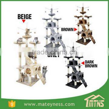 Cat Jumping Toy Scratching Wood Climbing Tower Cat Tree photo-3