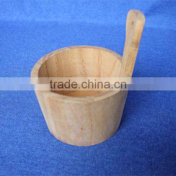 Small Wood Buckets Antique Wood Bucket Wooden Bucket for Art photo-2