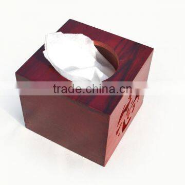 Custom Wood Box,Openwork Carving Wooden Pumping Paper Box photo-5