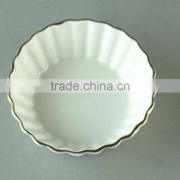 Best Price White Ceramic Dinner Dish With Stripes,porceplain Dish in Sotck photo-2