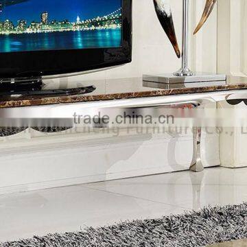 Living Room Classic Furniture Marble Top tv Stand Stainless Steel Furniture photo-3