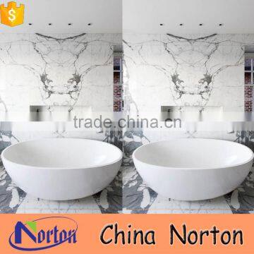 High quality polished freestanding round marble bathtub NTS-BA039L