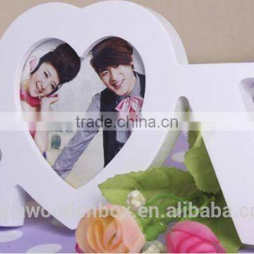 Home Decor Wooden Love Photo Frame for Wedding Decoration