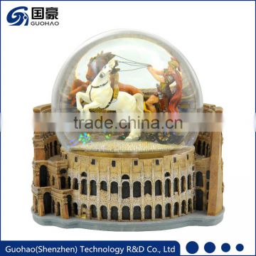 Unique Curious Italy Rome Colosseum snow globe