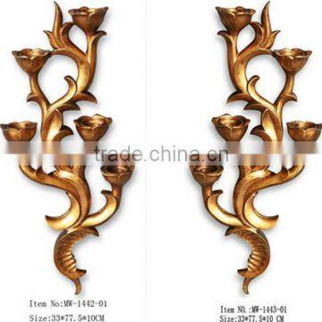 MW-1442-01 Antique Hanging Wall Art Decor With Candle Holder photo-3