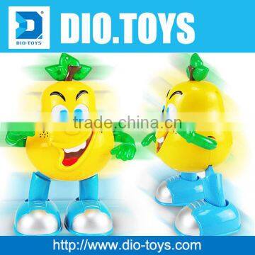 Pear shape 360 Rotation Bo Dancing Robot With Light And Music toys for kids