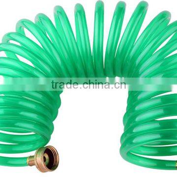 PU transparent coiled hose for gardening