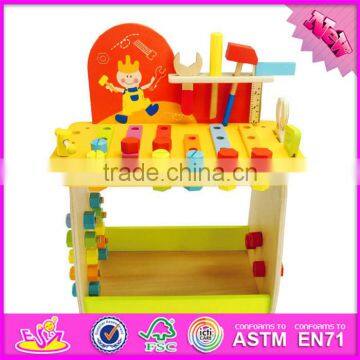 2016 New Design Cartoon Children Wooden Diy Workbench W03D077 photo-6