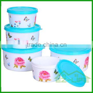 BPA free microwave safe food grade plastic kitchen food storage containers 3 pcs/set