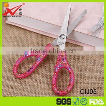 CIJ05-- Hot sale & Good quanlity Cheap Classical flower painting Student Scissors