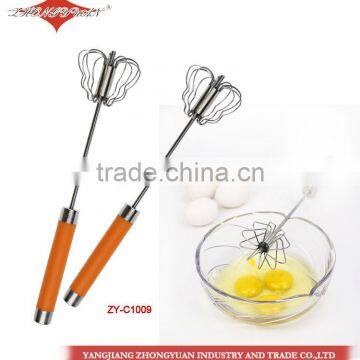 12-inch hand push Stainless steel rotary self-mixer miracle whisk beater