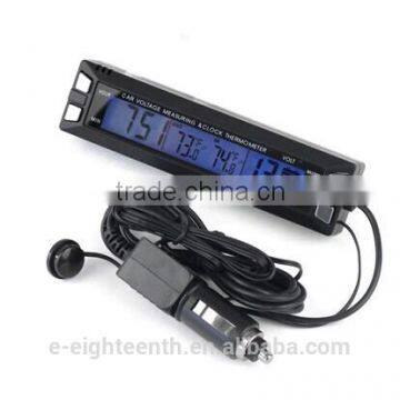 2016 New hot EC30 Multifunctional 4 in 1 Car Digital Clock In/Out Thermometer