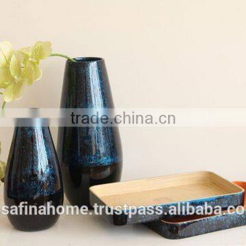 Round Colored Lacquer Decorative Flower Vase photo-2