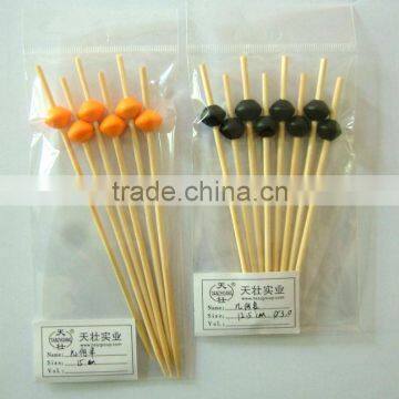 natural bamboo art skewer with pearls