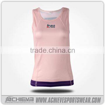 lastest ladies 100% polyester fashion design breathable sport yoga running vest