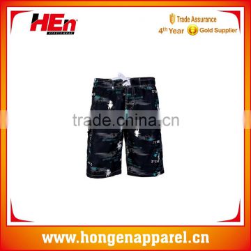 Hongen apparel fashion short bermuda surf short polo swimwear men de bain board shorts polyester beach wear