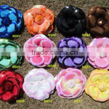 colorful summer newest squin flowers made in China