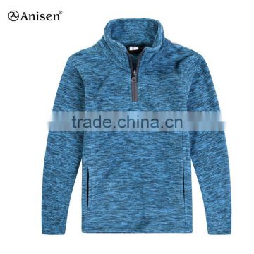 online shop 1/4 zipper round collar custom fleece men hoodies