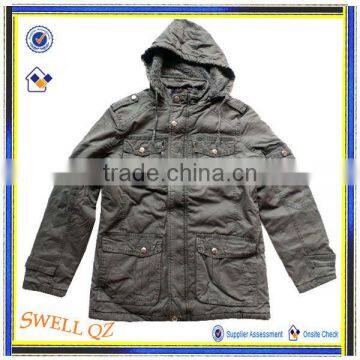 fashion 100%cotton casual cotton parka for men