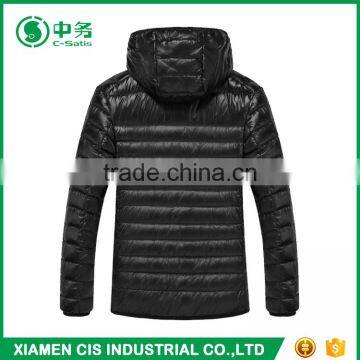 Classic Design Winter Breathable Hooded Black Puffer Jacket for Men photo-2