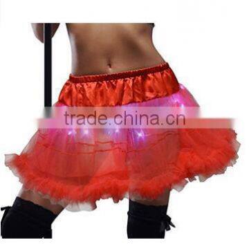 Women's LED Light Up Skirt Tutu Rave Party Costumes TUTU Petticoat Crinoline Mini Dress photo-2