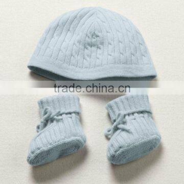 High Quality Cable Knit Cashmere Baby Set photo-2