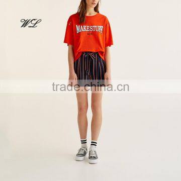 2017 Wholesale fashion summer woman t-shirt cotton woman clothing