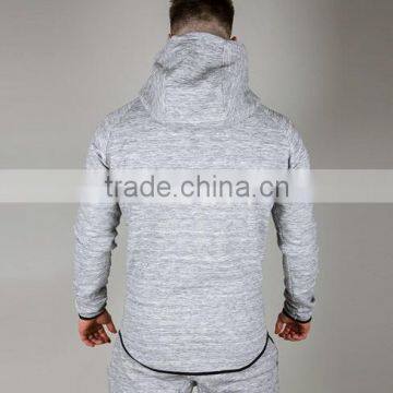 Custom Logo Tracksuit Popular Tri Blend Curve Bottom Tracksuit for Men photo-2