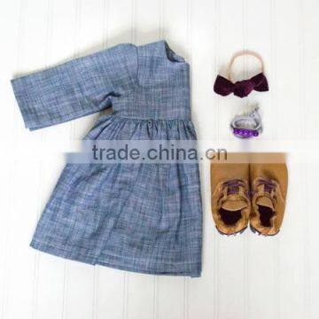 Baby Dress Pictures Classic Childrens Dresses Cap Sleeve Girls Cotton Frock Designs photo-4