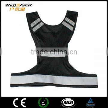 Flashing LED Safety Black Mesh Vest Light up at Night photo-4