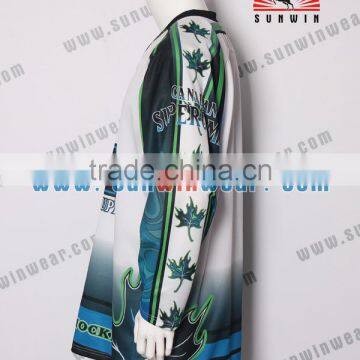 Cheap European Full Dye Hockey Jersey 100% Polyester Sublimation Hockey Socks photo-2