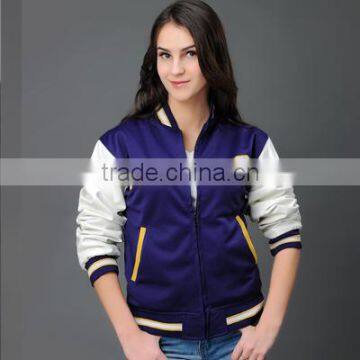 Custom Logo American Youth Size Jacket Letterman Varsity Baseball Women Jacket photo-2
