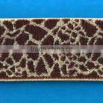 Jacquard Foldover Elastic with Giraffe Prints